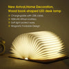 360° Foldable Wooden Book LED Lamp | USB-C Rechargeable Desk Light
