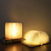 360° Foldable Wooden Book LED Lamp | USB-C Rechargeable Desk Light