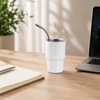 Mini 100ml Insulated Tumbler with Straw | Portable Stainless Steel Travel Coffee Cup