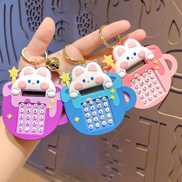 Mini Kawaii Calculator Keychain