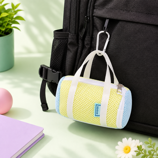Mini Mesh Duffle Bag Coin Pouch with Keychain | Tiny & Cute