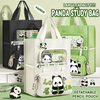Kawaii Panda Student Tote Bag with Detachable Pencil Pouch | Large Capacity Study Bag