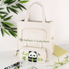 Kawaii Panda Student Tote Bag with Detachable Pencil Pouch | Large Capacity Study Bag