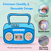 Music Radio Theme Plastic Candy Bags with Handle