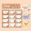 3D Capybara Book Labels | Name Stickers