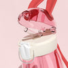 Cute 3D Rabbit Ear Sipper Cup | 550ml Pop-Up Straw Bottle for Kids