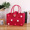 Trendy Plush Pom-Pom Felt Tote Bag | Handbag