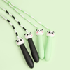 Kids panda-themed jump rope with ergonomic handles and durable beaded skipping cord