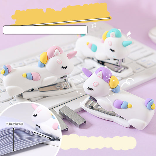 Kawaii Sleeping Unicorn Mini Stapler
