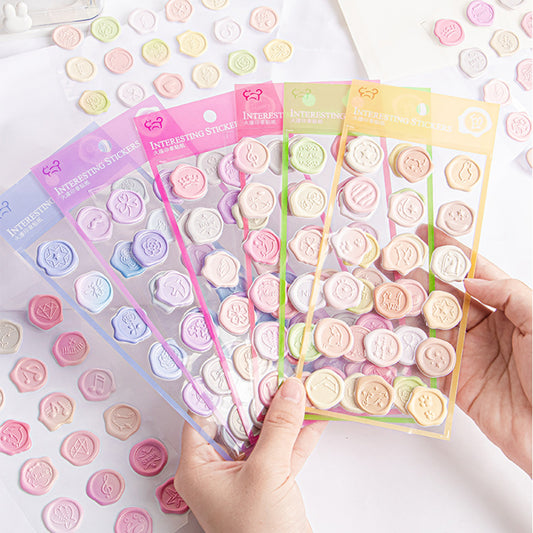 Wax Seal Stamp – Pastel 3D Decorative Stickers