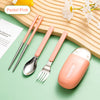 Portable Cutlery Set - Stainless Steel Spoon, Fork & Chopsticks