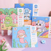 Kids Cartoon Coloring Book with 6 Double-Headed Markers – Fun & Educational Activity Set