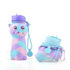 500ml Cute Cat Silicone Collapsible Water Bottle for Kids | BPA Free