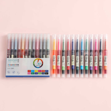 12-Pack Gel Pen Set - Vibrant & Smooth