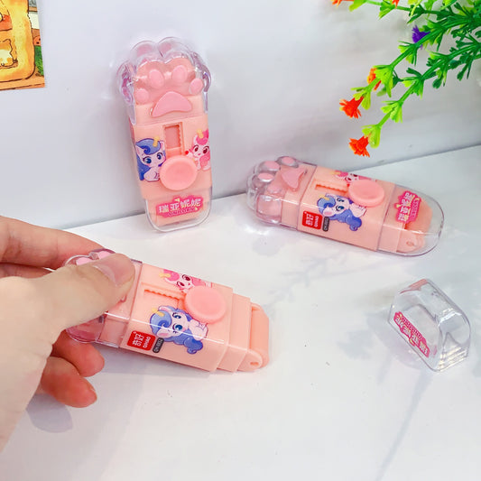 Unicorn Paw Sliding Eraser | Retractable Push-Pull Roller Eraser for Kids