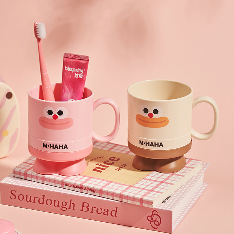 Big Mouth Ha cartoon mouthwash cup with foot-shaped base