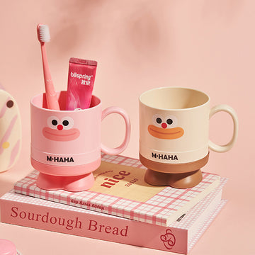 Big Mouth Ha cartoon mouthwash cup with foot-shaped base