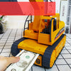 Electric construction excavator piggy bank for children with password safe