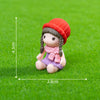 Cute Winter Girl Miniature Figurines - Set of 2