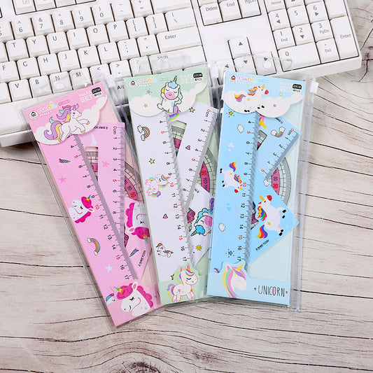 Unicorn Geometry Ruler Set of 4 Pcs | 20 Cm