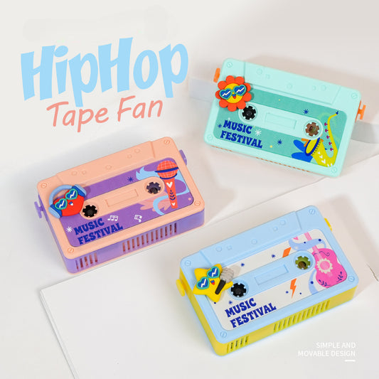Hip-Hop Modern Cool: Tape-Style Neck Fan & Recorder