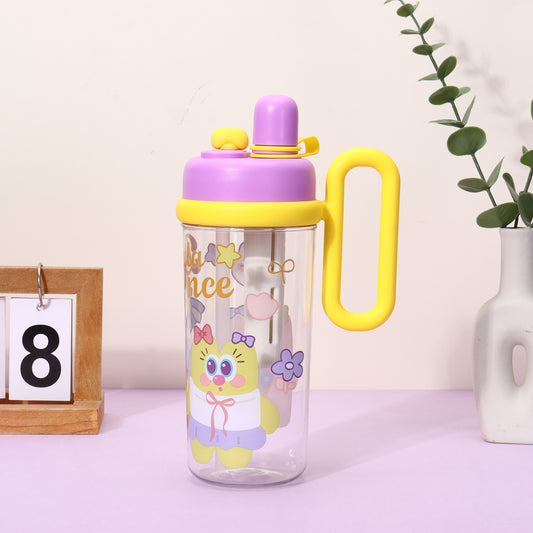 Vibrant 860ml Kids' Cartoon Sipper Bottles - Fun & Durable