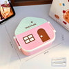 Pastel House Lunch Box with Spoon & Fork
