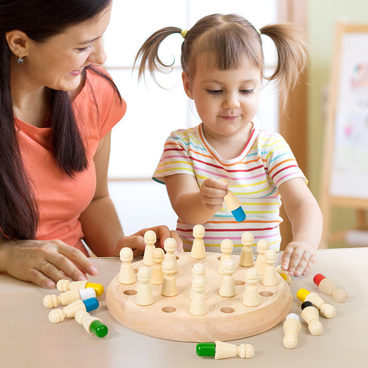 Wooden Memory Chess Game 🧠 – Montessori Brain Boost for Kids