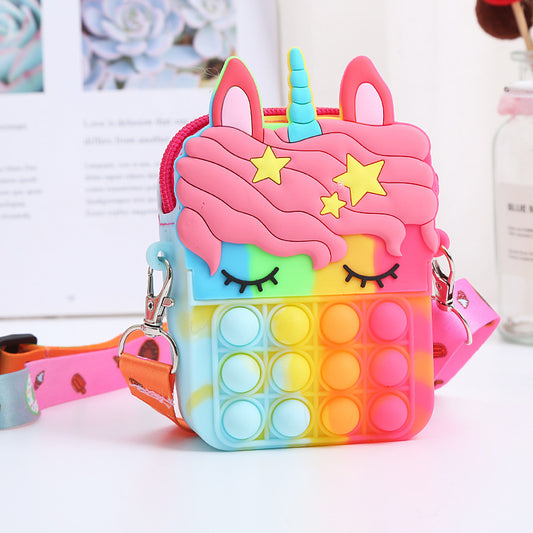 Unicorn Pop It, Play, and Pose Sling Bag