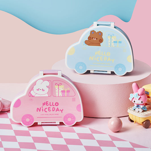 Car Shape Lunch Box with Spoon & Fork