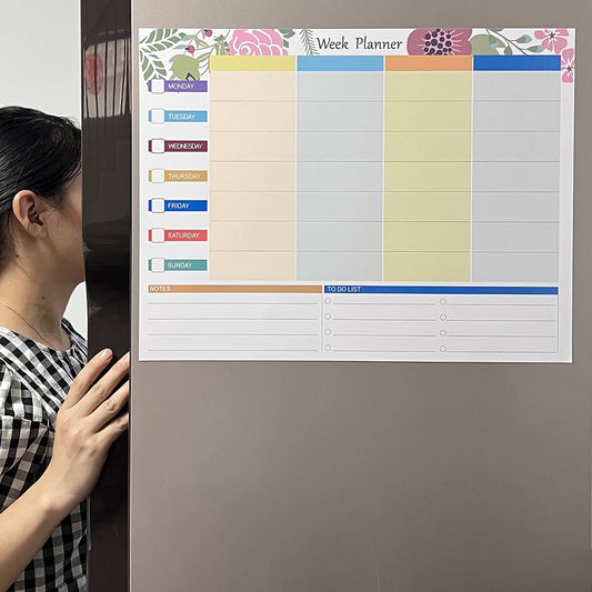 Magnetic Fridge Weekly Whiteboard with To-Do List