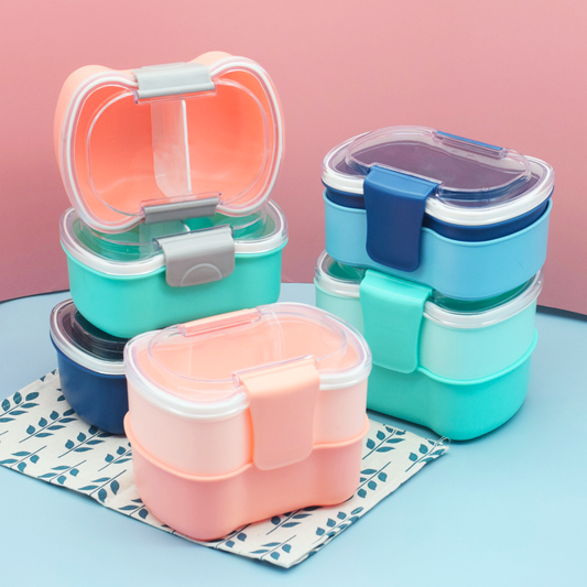 Premium Plastic The Double Decker Lunch Box - 1440ML