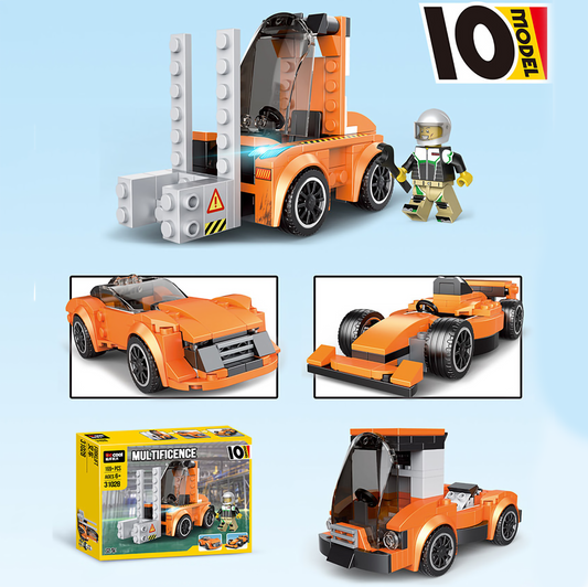 Forklift Building Blocks 10-in-1 – DIY Construction Set (169+ Pcs)
