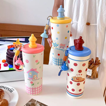 Kawaii Cartoon 700ml Steel Insulated Tumbler | Cup