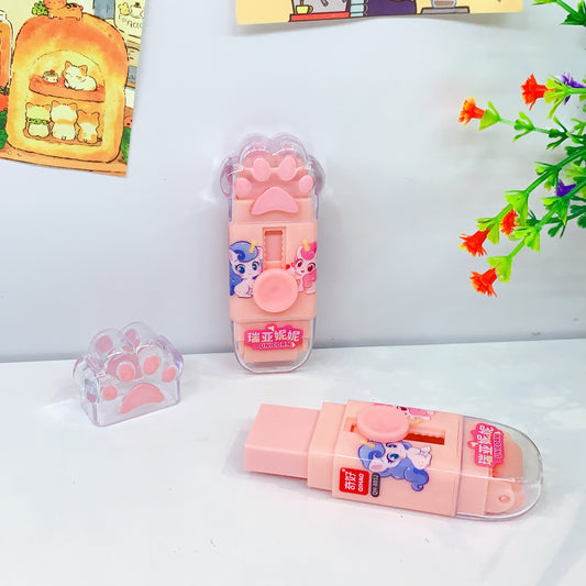 Unicorn Paw Sliding Eraser | Retractable Push-Pull Roller Eraser for Kids