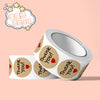 Cute Thank You Sealing 500 Sticker Roll