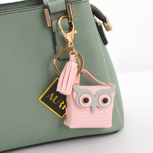 Stylish Owl Coin Pouch Keychain