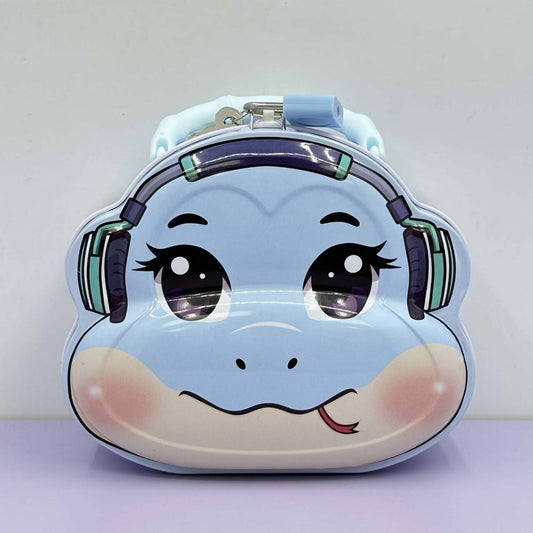 Snake Metal Piggy Bank with Lock & Key