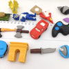 Game World Eraser Set – Big 3D Action Figure & Vehicle