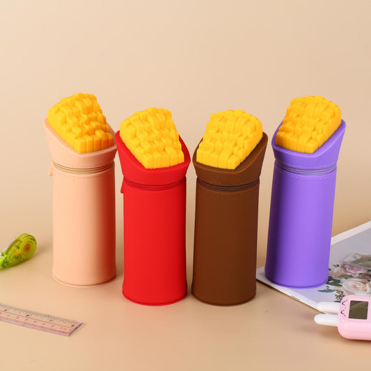 French Fries Soft Silicone Pencil Case | Pouch