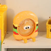 Fast Food Fun: French Fries & Hamburger USB Fan with Built-in Phone Holder
