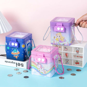 Kids Metal Safe Money Box | Piggy Bank with Dial Lock