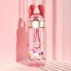 Cute 3D Rabbit Ear Sipper Cup | 550ml Pop-Up Straw Bottle for Kids