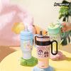 Cute Insulated Tumbler with Handle & Straw | Ice Cup - 850ml