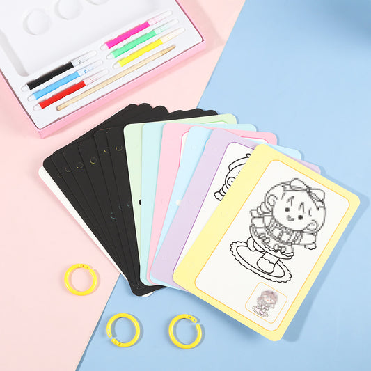 2-in-1 Scratch Art & Coloring Set