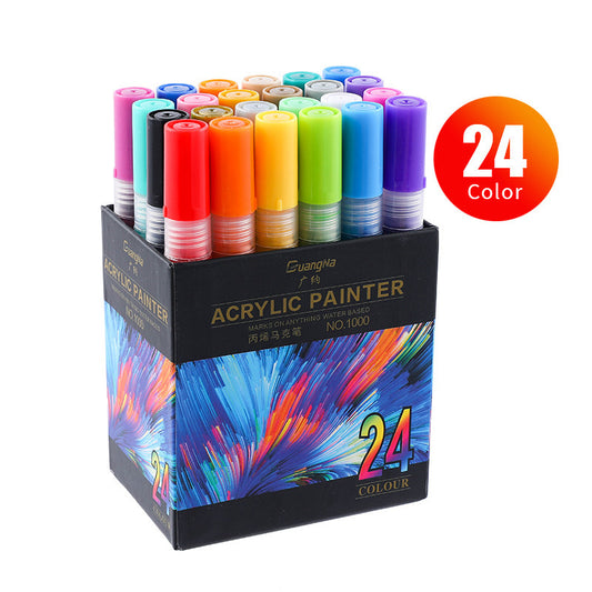 24-Color Water-Based Acrylic Paint Marker Set