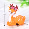 Cute Miniature Sika Deer Figurines Set