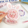 Cute 3-in-1 Kids Nail & Bracelet Set | DIY Cartoon Press-on Nails with Stickers