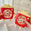 Fast Food Fun: French Fries & Hamburger USB Fan with Built-in Phone Holder