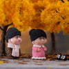 Miniature Elderly Couple Figurine Set